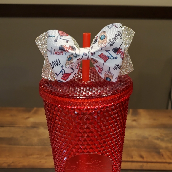 Accessories - Favorite Things Target Starbucks Chick Fil A Disney Bow Straw Topper